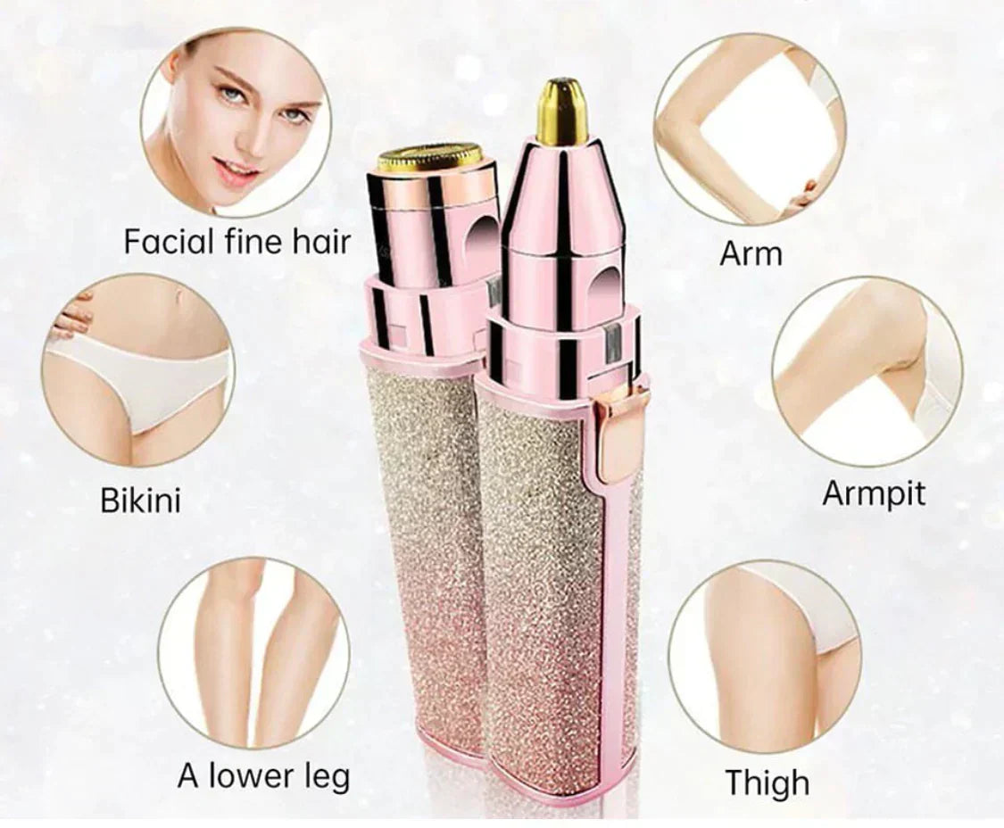 Rechargeable 2-in-1 Eyebrow & Facial Hair Trimmer